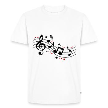 Notes de musique Symboles Musique - T-shirt Premium bio Homme - blanc - Devant - Nico (187cm)