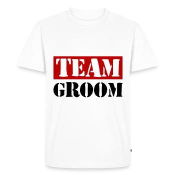 Team Groom Wedding Saying - Men's Premium Organic T-Shirt - white - Front - Nico (187cm)