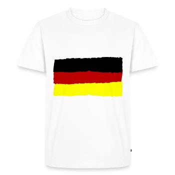 Drapeau de l’Allemagne Drapeau - T-shirt Premium bio Homme - blanc - Devant - Nico (187cm)