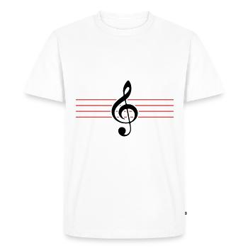 Symbole de musique de la clé - T-shirt Premium bio Homme - blanc - Devant - Nico (187cm)