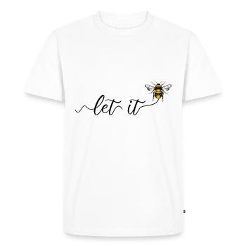 Abeilles douces Apiculture Let It Bee Abeille Miel Été - T-shirt Premium bio Homme - blanc - Devant - Nico (187cm)
