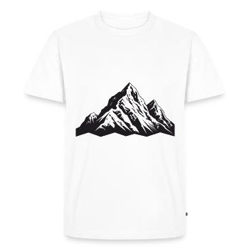 Alps Mountains Symbol - Men's Premium Organic T-Shirt - white - Front - Nico (187cm)