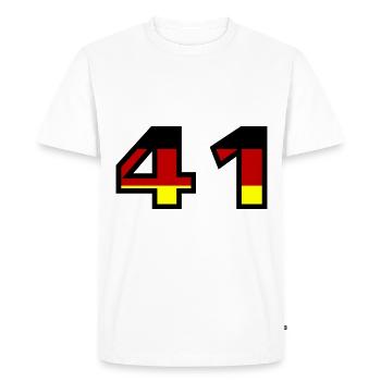 41 Numéro Allemagne Jersey - T-shirt Premium bio Homme - blanc - Devant - Nico (187cm)