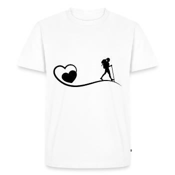 coeur et vagabondage - - T-shirt Premium bio Homme - blanc - Devant - Nico (187cm)