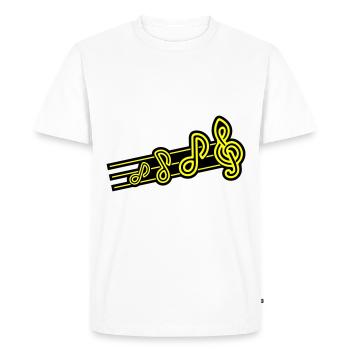 Clé de symbole de musique - T-shirt Premium bio Homme - blanc - Devant - Nico (187cm)