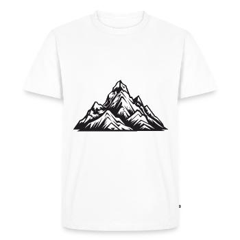 Montagnes de symboles - T-shirt Premium bio Homme - blanc - Devant - Nico (187cm)