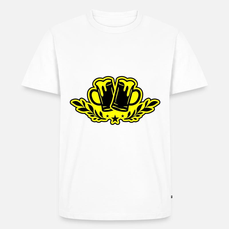 Bierglas Bierkrug Bier - Männer Premium Bio T-Shirt - Weiß