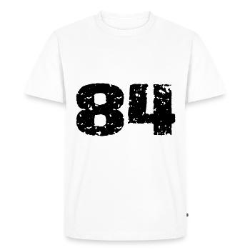 84 Number Jersey - Men's Premium Organic T-Shirt - white - Front - Nico (187cm)
