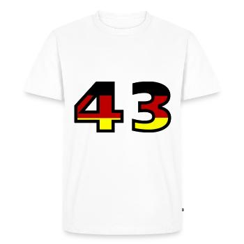 43 Numéro Allemagne Jersey - T-shirt Premium bio Homme - blanc - Devant - Nico (187cm)