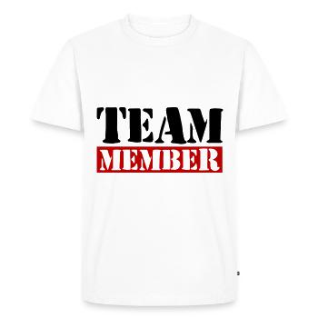 Membres de l’équipe - T-shirt Premium bio Homme - blanc - Devant - Nico (187cm)