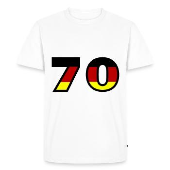 Maillot Allemagne numéro 70 - T-shirt Premium bio Homme - blanc - Devant - Nico (187cm)