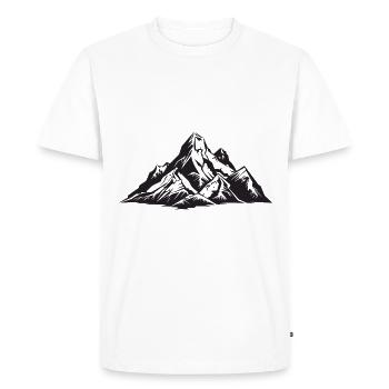 Mountains Nature Mountain Symbol - Men's Premium Organic T-Shirt - white - Front - Nico (187cm)