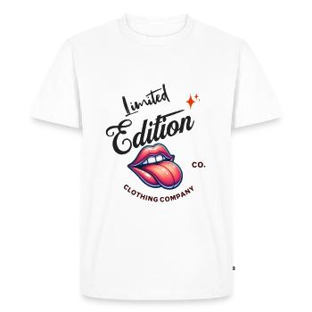 Edition Limitée - Entreprise de vêtements - T-shirt Premium bio Homme - blanc - Devant - Nico (187cm)