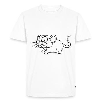 Mouse Comic Animal - Men's Premium Organic T-Shirt - white - Front - Nico (187cm)