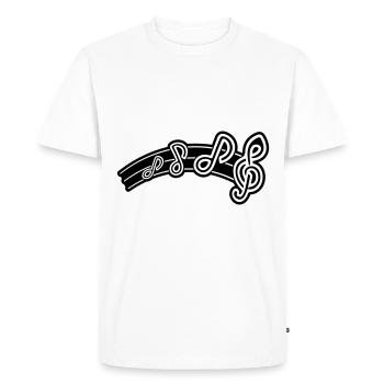 Clé de symbole de notes de musique - T-shirt Premium bio Homme - blanc - Devant - Nico (187cm)