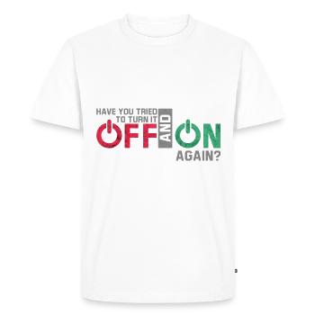 Computer Nerd Computer Scientist Repair Funny Geek - Men's Premium Organic T-Shirt - white - Front - Nico (187cm)