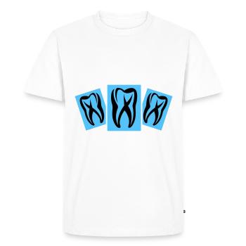 Dentiste Dentiste Dentaire Icône - T-shirt Premium bio Homme - blanc - Devant - Nico (187cm)