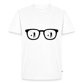 Sunglasses and fishing - - Men's Premium Organic T-Shirt - white - Front - Nico (187cm)