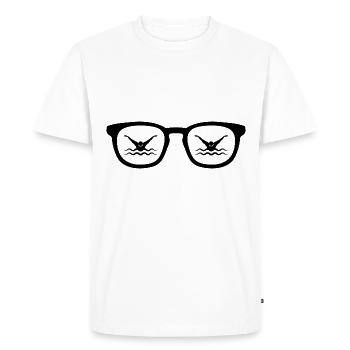 Lunettes de soleil et natation - - T-shirt Premium bio Homme - blanc - Devant - Nico (187cm)
