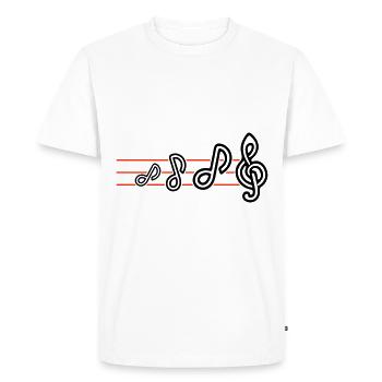 Sheet Music Music - Men's Premium Organic T-Shirt - white - Front - Nico (187cm)