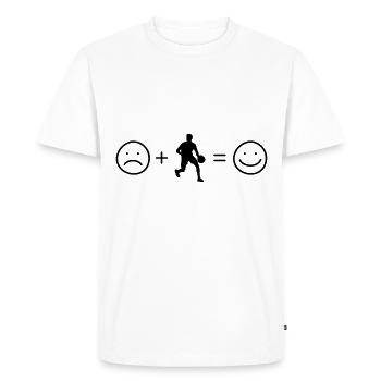 Smile Face et Basketball - - T-shirt Premium bio Homme - blanc - Devant - Nico (187cm)