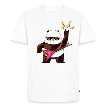 panda party - Men's Premium Organic T-Shirt - white - Front - Nico (187cm)