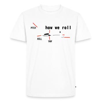 Planeur Planeur Planeur Planeur Pilote - T-shirt Premium bio Homme - blanc - Devant - Nico (187cm)