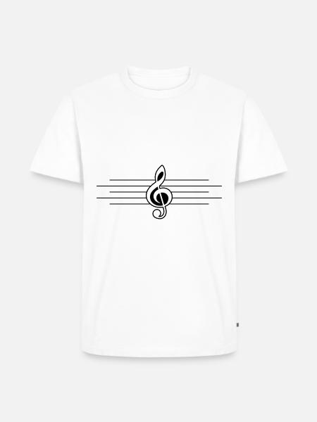 Clef Music - Men's Premium Organic T-Shirt - white