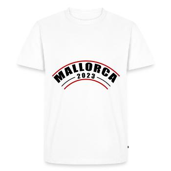 Mallorca 2023 - Men's Premium Organic T-Shirt - white - Front - Nico (187cm)