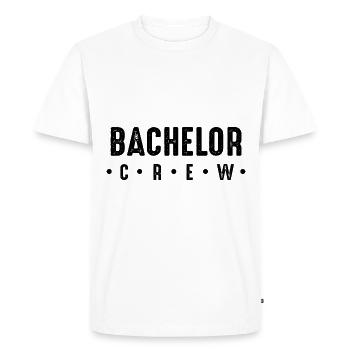Bachelor Crew - Men's Premium Organic T-Shirt - white - Front - Nico (187cm)