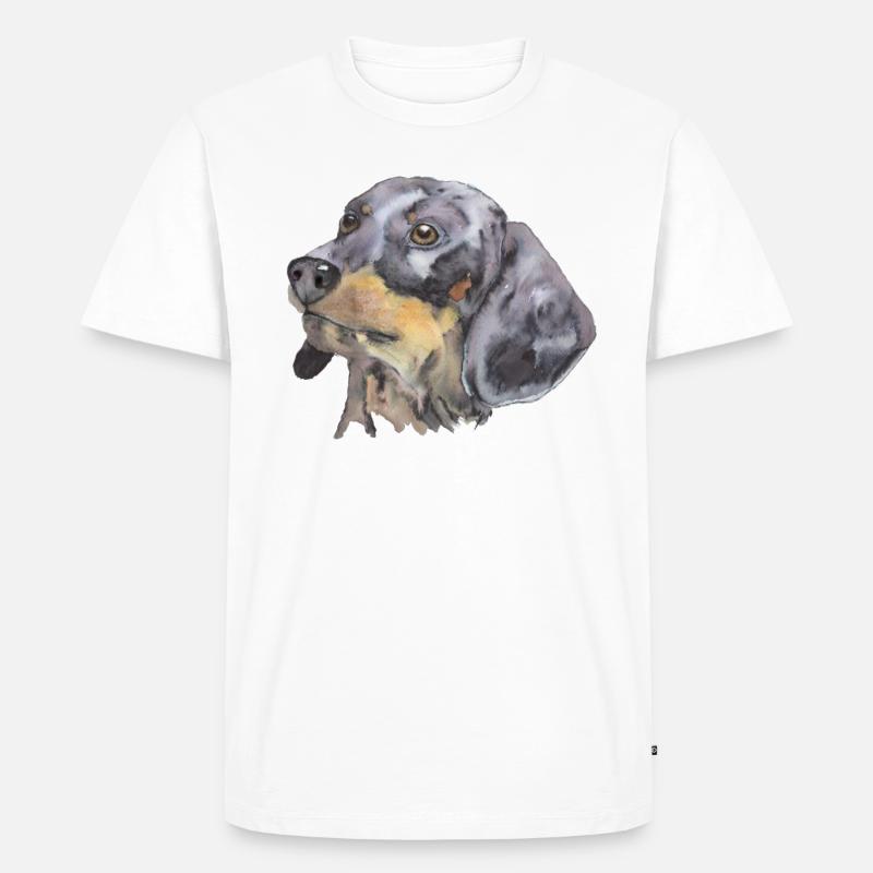 Dackel - Männer Premium Bio T-Shirt - Weiß