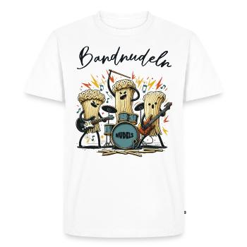 Nudel Pasta Bandnudeln Musik Musikband Wortspiel - Männer Premium Bio T-Shirt - Weiß - Vorne - Nico (187cm)