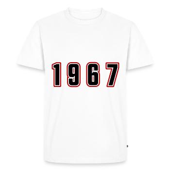 Numéro de l’année 1967 - T-shirt Premium bio Homme - blanc - Devant - Nico (187cm)