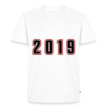 Numéro de l’année 2019 - T-shirt Premium bio Homme - blanc - Devant - Nico (187cm)