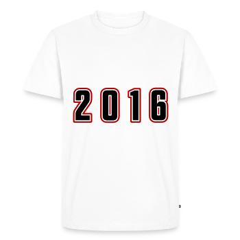 Numéro de l’année 2016 - T-shirt Premium bio Homme - blanc - Devant - Nico (187cm)