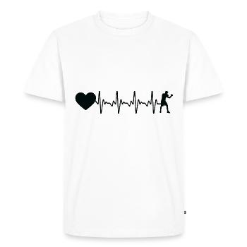 Heart Heartbeat Boxing - Bo - T-shirt Premium bio Homme - blanc - Devant - Nico (187cm)
