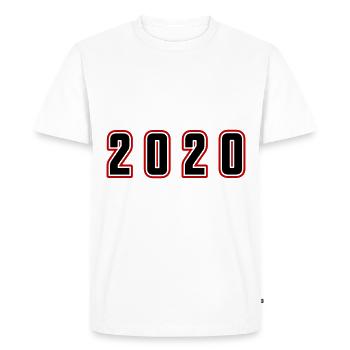 Numéro d’année 2020 - T-shirt Premium bio Homme - blanc - Devant - Nico (187cm)
