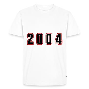 2004 Year Number - Men's Premium Organic T-Shirt - white - Front - Nico (187cm)