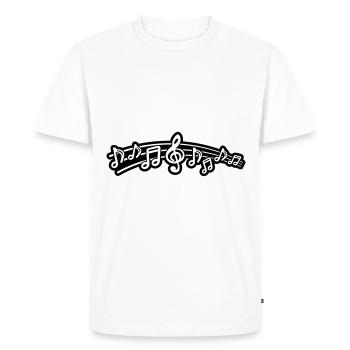 Clé de symbole de notes de musique - T-shirt Premium bio Homme - blanc - Devant - Nico (187cm)