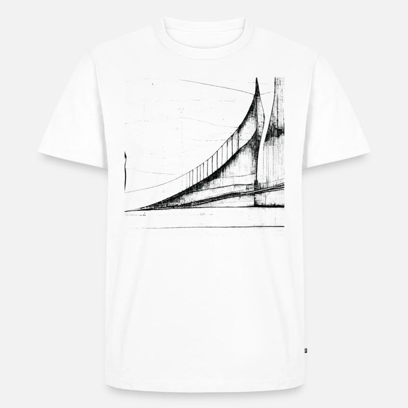 Ein Strich Kunst - Männer Premium Bio T-Shirt - Weiß