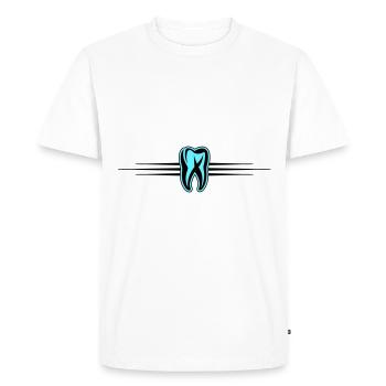 Dentiste Tooth Icon - T-shirt Premium bio Homme - blanc - Devant - Nico (187cm)