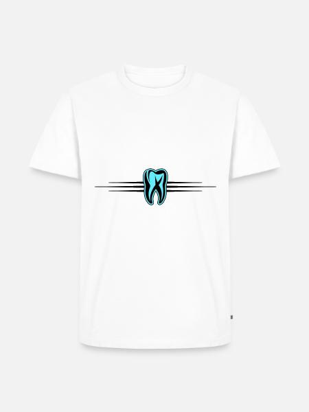 Tooth Icon Dentist - Men's Premium Organic T-Shirt - white