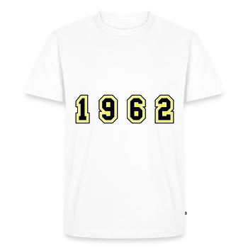 1962 Year Number - Men's Premium Organic T-Shirt - white - Front - Nico (187cm)