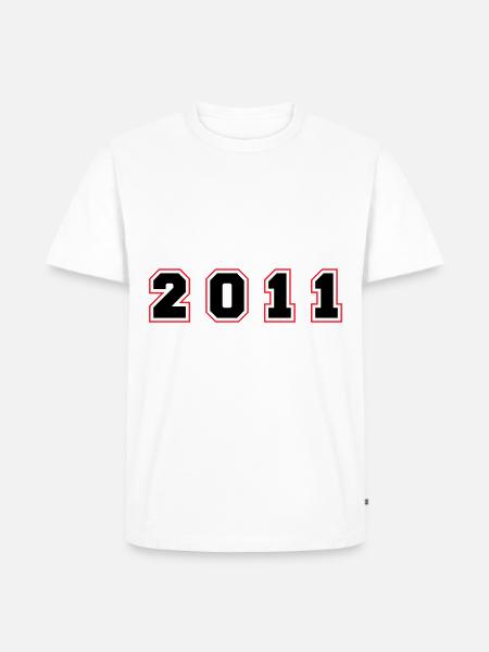 2011 Year Number - Men's Premium Organic T-Shirt - white