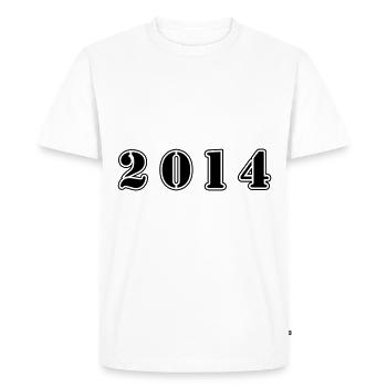 2014 year birthday - Men's Premium Organic T-Shirt - white - Front - Nico (187cm)