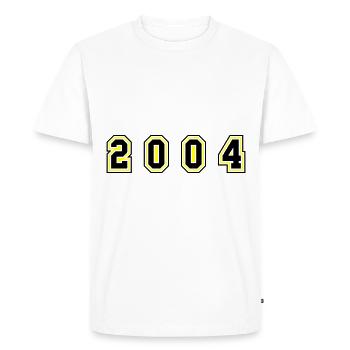 2004 Year Number - Men's Premium Organic T-Shirt - white - Front - Nico (187cm)