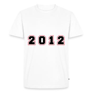 Numéro de l’année 2012 - T-shirt Premium bio Homme - blanc - Devant - Nico (187cm)