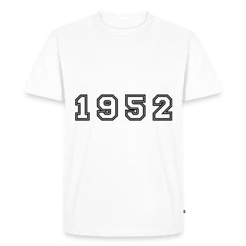 1952 Year Number - Men's Premium Organic T-Shirt - white - Front - Nico (187cm)