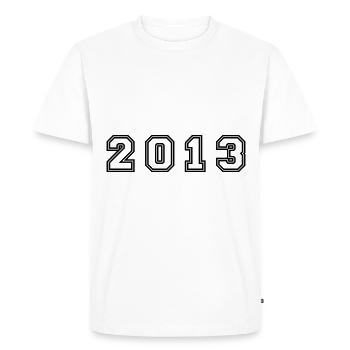 Numéro de l’année 2013 - T-shirt Premium bio Homme - blanc - Devant - Nico (187cm)