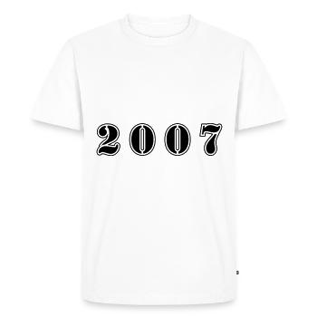 2007 year birthday - Men's Premium Organic T-Shirt - white - Front - Nico (187cm)